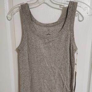 Caslon Sleeveless Tank Top Grey 100% Cotton